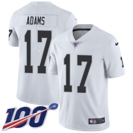 Nike Raiders #17 Davante Adams White Youth Stitched NFL 100th Season Vapor Limited Jersey