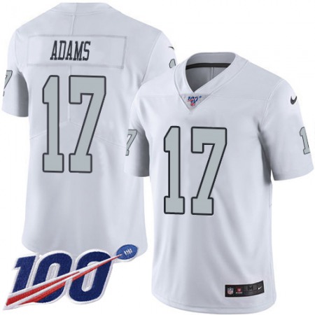 Nike Raiders #17 Davante Adams White Youth Stitched NFL Limited Rush 100th Season Jersey