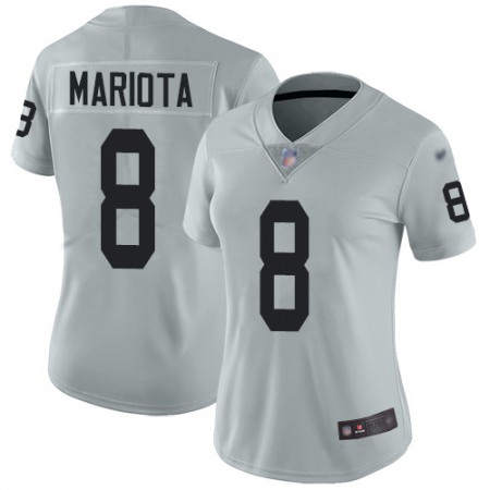 Nike Raiders #8 Marcus Mariota Silver Women's Stitched NFL Limited Inverted Legend Jersey