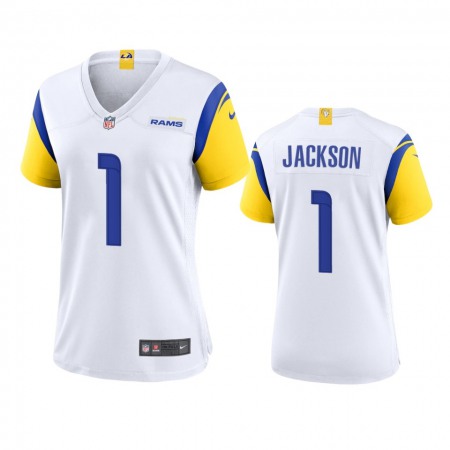 Los Angeles Rams #1 Desean Jackson Women's Nike Alternate Game NFL Jersey - White