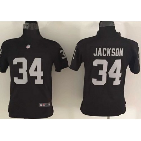 Nike Raiders #34 Bo Jackson Black Team Color Youth Stitched NFL Elite Jersey
