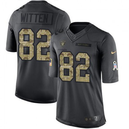 Nike Raiders #82 Jason Witten Black Youth Stitched NFL Limited 2016 Salute to Service Jersey