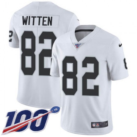Nike Raiders #82 Jason Witten White Youth Stitched NFL 100th Season Vapor Untouchable Limited Jersey