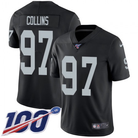 Nike Raiders #97 Maliek Collins Black Team Color Youth Stitched NFL 100th Season Vapor Untouchable Limited Jersey