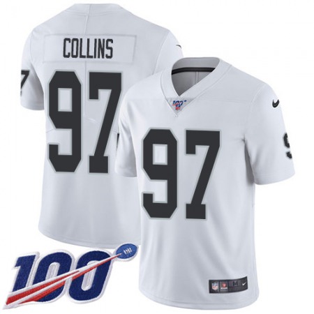 Nike Raiders #97 Maliek Collins White Youth Stitched NFL 100th Season Vapor Untouchable Limited Jersey
