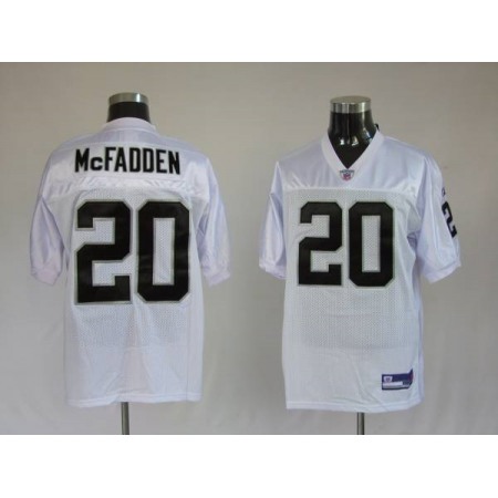 Raiders #20 Darren McFadden White Stitched Youth NFL Jersey