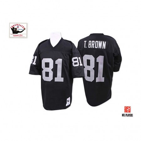 Youth Las Vegas Raiders #81 Tim Brown Mitchell & Ness Black Throwback NFL Jersey