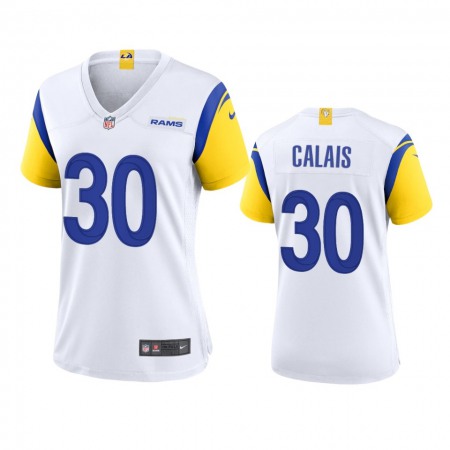 Los Angeles Rams #30 Raymond Calais Women's Nike Alternate Game NFL Jersey - White