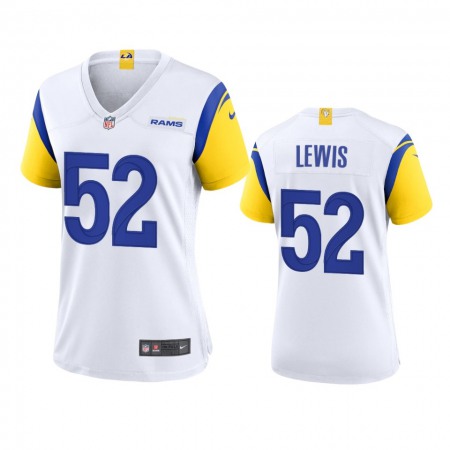 Los Angeles Rams #52 Terrell Lewis Women's Nike Alternate Game NFL Jersey - White