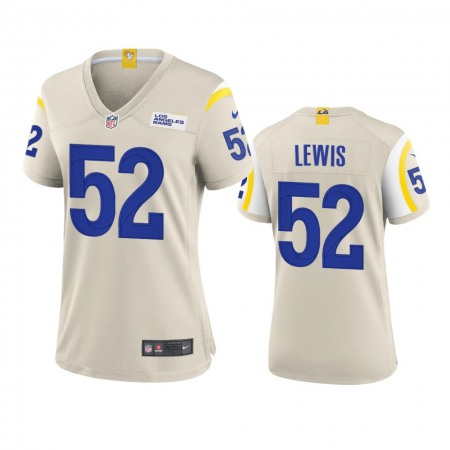 Los Angeles Rams #52 Terrell Lewis Women's Nike Game NFL Jersey - Bone