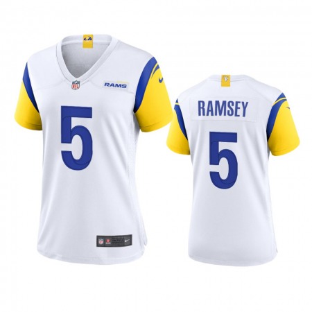 Los Angeles Rams #5 Jalen Ramsey Women's Nike Alternate Game NFL Jersey - White