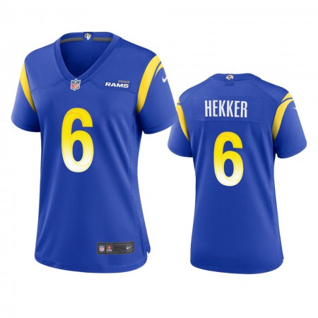 Los Angeles Rams #6 Johnny Hekker Women's Nike Game NFL Jersey - Royal
