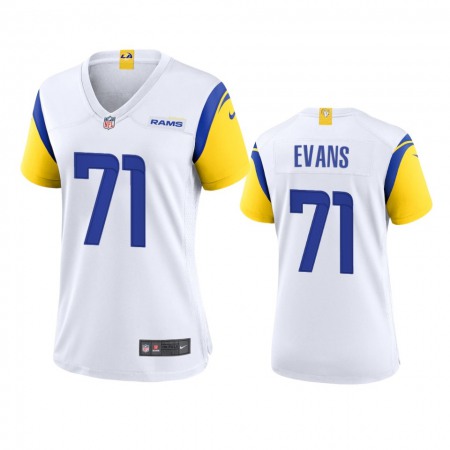 Los Angeles Rams #71 Bobby Evans Women's Nike Alternate Game NFL Jersey - White