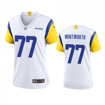 Los Angeles Rams #77 Andrew Whitworth Women's Nike Alternate Game NFL Jersey - White