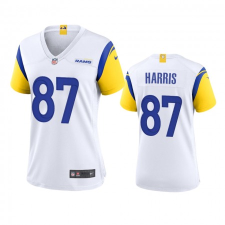 Los Angeles Rams #87 Jacob Harris Women's Nike Alternate Game NFL Jersey - White