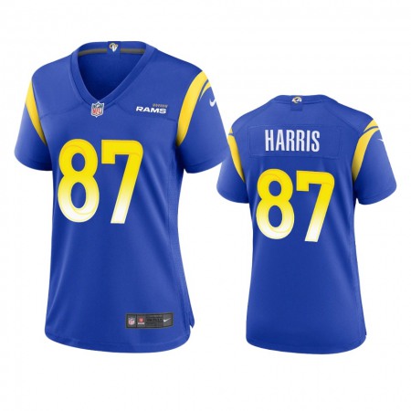 Los Angeles Rams #87 Jacob Harris Women's Nike Game NFL Jersey - Royal