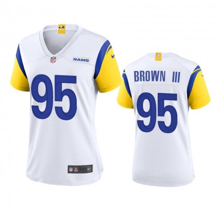 Los Angeles Rams #95 Bobby Brown III Women's Nike Alternate Game NFL Jersey - White