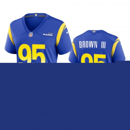 Los Angeles Rams #95 Bobby Brown III Women's Nike Game NFL Jersey - Royal