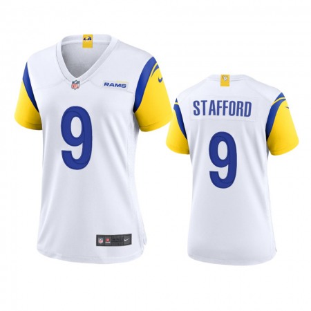 Los Angeles Rams #9 Matthew Stafford Women's Nike Alternate Game NFL Jersey - White