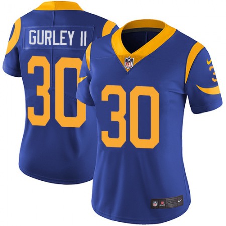 Nike Rams #30 Todd Gurley II Royal Blue Alternate Women's Stitched NFL Vapor Untouchable Limited Jersey