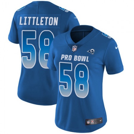 Nike Rams #58 Cory Littleton Royal Women's Stitched NFL Limited NFC 2019 Pro Bowl Jersey