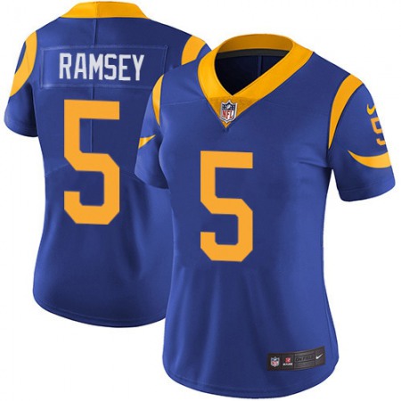 Nike Rams #5 Jalen Ramsey Royal Blue Alternate Women's Stitched NFL Vapor Untouchable Limited Jersey