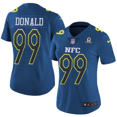 Nike Rams #99 Aaron Donald Navy Women's Stitched NFL Limited NFC 2017 Pro Bowl Jersey