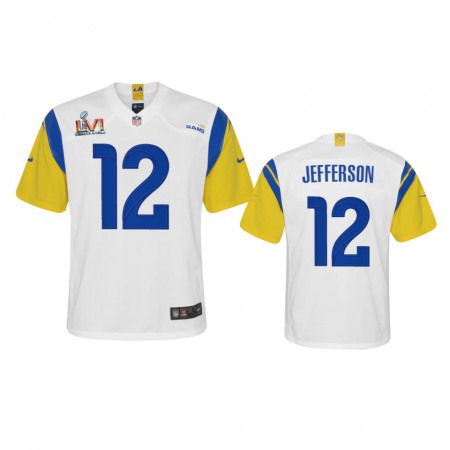 Los Angeles Rams #12 Van Jefferson Youth Super Bowl LVI Patch Nike Alternate Game NFL Jersey - White