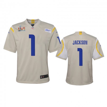 Los Angeles Rams #1 Desean Jackson Youth Super Bowl LVI Patch Nike Game NFL Jersey - Bone