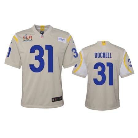 Los Angeles Rams #31 Robert Rochell Youth Super Bowl LVI Patch Nike Game NFL Jersey - Bone