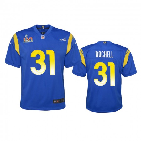 Los Angeles Rams #31 Robert Rochell Youth Super Bowl LVI Patch Nike Game NFL Jersey - Royal
