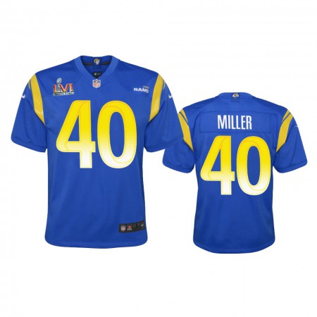 Los Angeles Rams #40 Von Miller Youth Super Bowl LVI Patch Nike Game NFL Jersey - Royal