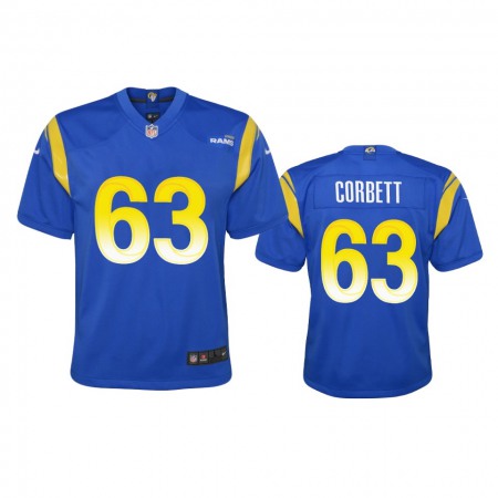Los Angeles Rams #63 Austin Corbett Youth Nike Game NFL Jersey - Royal