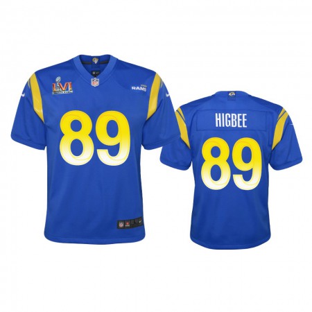 Los Angeles Rams #89 Tyler Higbee Youth Super Bowl LVI Patch Nike Game NFL Jersey - Royal