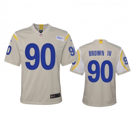 Los Angeles Rams #90 Earnest Brown IV Youth Nike Game NFL Jersey - Bone