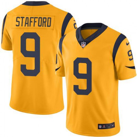 Los Angeles Rams #9 Matthew Stafford Gold Youth Stitched NFL Limited Rush Jersey