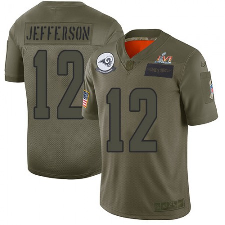 Nike Rams #12 Van Jefferson Camo Super Bowl LVI Patch Youth Stitched NFL Limited 2019 Salute To Service Jersey