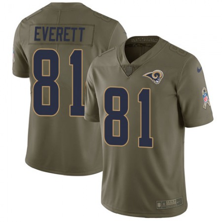 Nike Rams #81 Gerald Everett Olive Youth Stitched NFL Limited 2017 Salute to Service Jersey