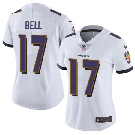 Nike Ravens #17 Le'Veon Bell White Women's Stitched NFL Vapor Untouchable Limited Jersey