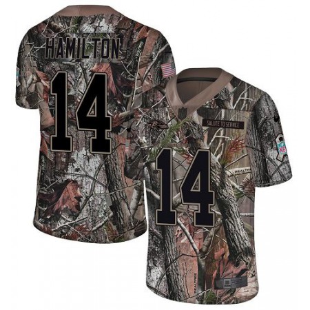 Nike Ravens #14 Kyle Hamilton Camo Youth Stitched NFL Limited Rush Realtree Jersey
