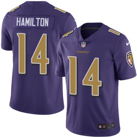 Nike Ravens #14 Kyle Hamilton Purple Youth Stitched NFL Limited Rush Jersey