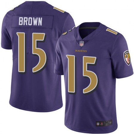 Nike Ravens #15 Marquise Brown Purple Youth Stitched NFL Limited Rush Jersey