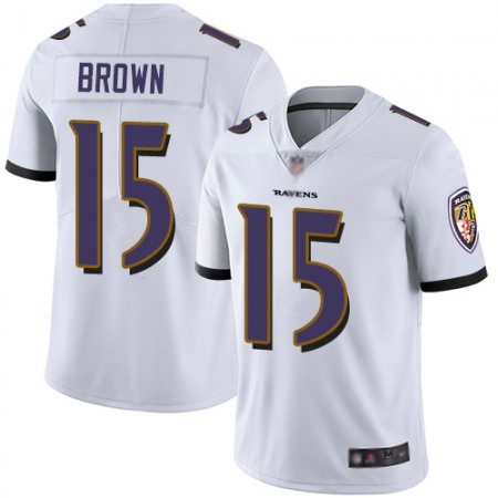 Nike Ravens #15 Marquise Brown White Youth Stitched NFL Vapor Untouchable Limited Jersey