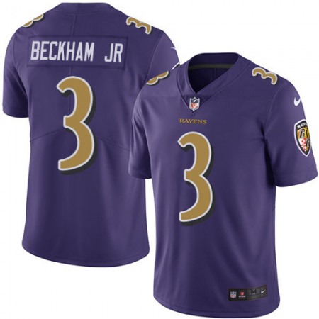 Nike Ravens #3 Odell Beckham Jr. Purple Youth Stitched NFL Limited Rush Jersey