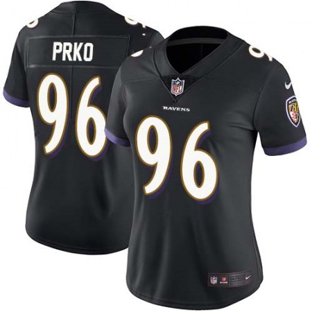 Nike Ravens #96 Domata Peko Sr Black Alternate Women's Stitched NFL Vapor Untouchable Limited Jersey
