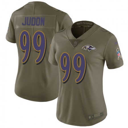 Nike Ravens #99 Matthew Judon Olive Women's Stitched NFL Limited 2017 Salute To Service Jersey
