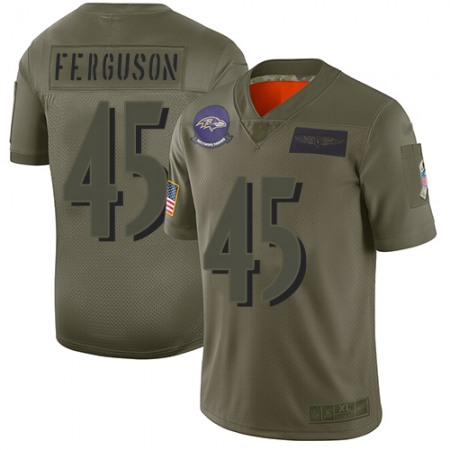 Nike Ravens #45 Jaylon Ferguson Camo Youth Stitched NFL Limited 2019 Salute to Service Jersey
