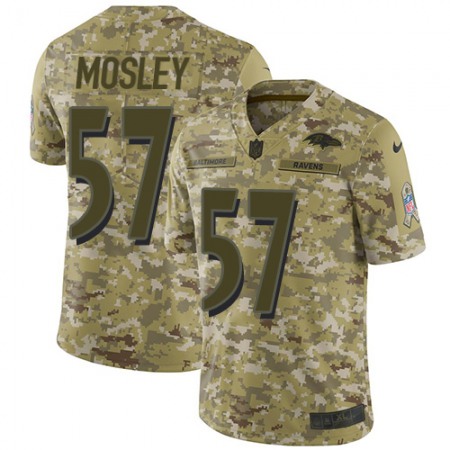 Nike Ravens #57 C.J. Mosley Camo Youth Stitched NFL Limited 2018 Salute to Service Jersey