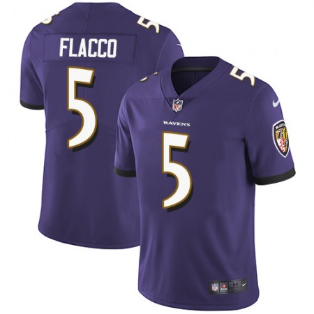 Nike Ravens #5 Joe Flacco Purple Team Color Youth Stitched NFL Vapor Untouchable Limited Jersey