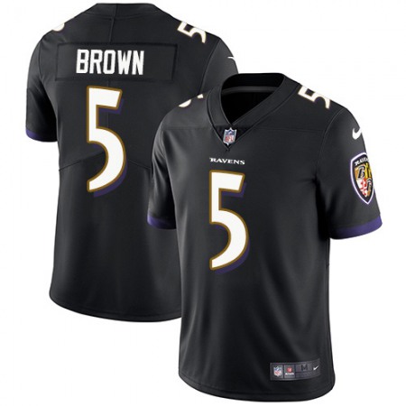 Nike Ravens #5 Marquise Brown Black Alternate Youth Stitched NFL Vapor Untouchable Limited Jersey